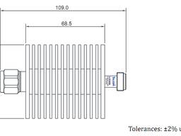 50W DC-6GHz N Coaxial Attenuator