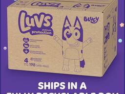 Luvs Diapers - Size 4, 198 Count, Bluey Disposable Baby Diapers