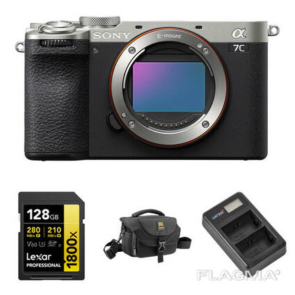 Sony a7C II Mirrorless Camera with Basic Bundle (Silver)